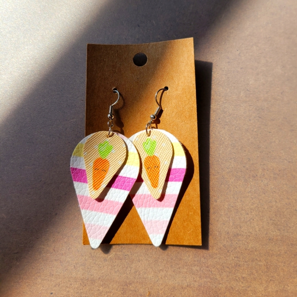 Handmade Easter Carrot Earrings